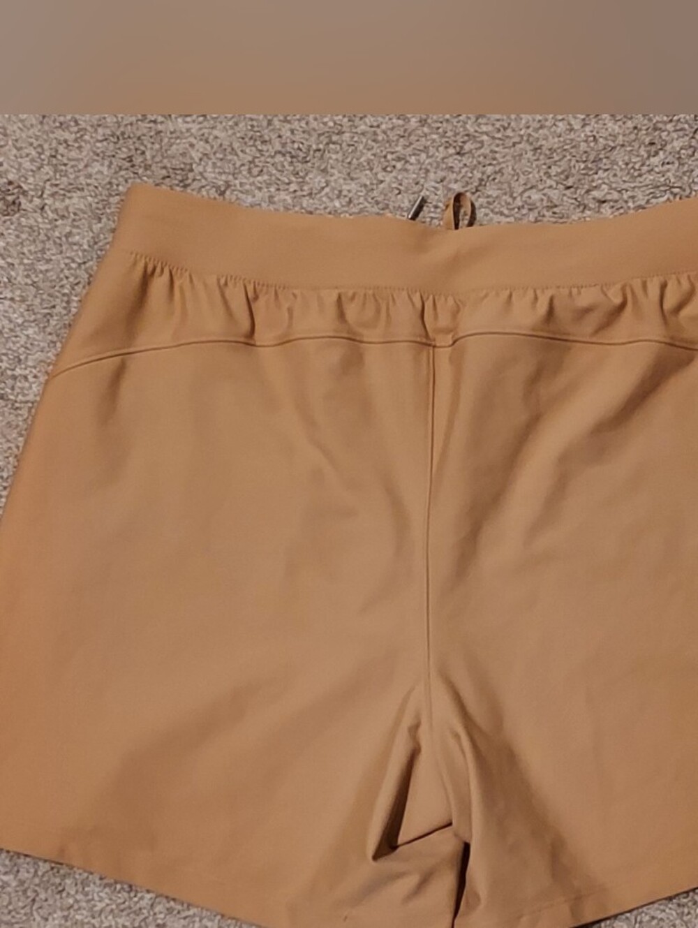 Old Navy Active Powersoft High Rise Bike Shorts Tan Khaki Size L Gym Comfort - Picture 3 of 11